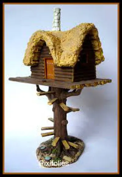 Quel habitant du village habite dans une hutte perchée en haut d'un arbre ?