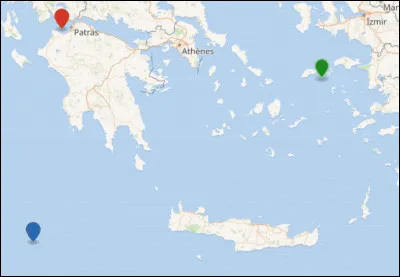 La mer Icarienne ne s'appelle pas ainsi pour son hygiène dentaire aléatoire, mais à cause du héros grec Icare ! Pour la trouver, suivez le repère...