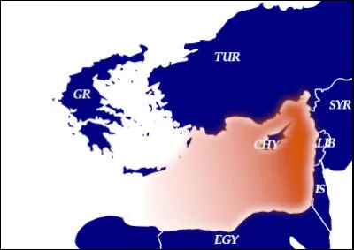 Plus au sud et vers l'est, comment nomme-t-on la zone en orange sur cette carte ?
