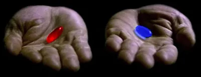 Où sont utilisées ces pilules bleues et rouges ?