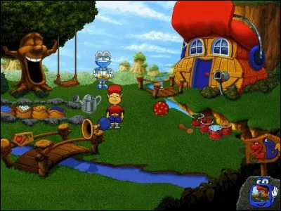 Dans quel jeu vidéo éducatif datant des années 90 trouve-t-on ce jardin magique ?
