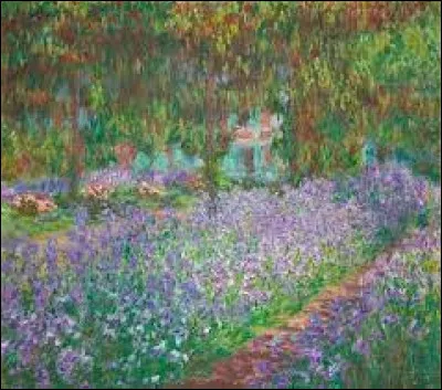 Qui a peint le tableau intitulé "Le Jardin de l'artiste à Giverny" ?