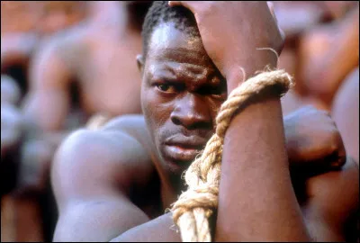 Dans quel film Djimon Hounsou est-il un esclave qui se rebelle ?