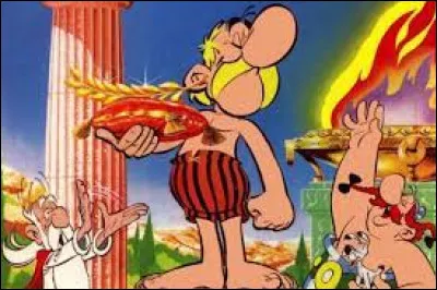 Que fait Ast&eacute;rix de la palme d'or qu'il a remport&eacute;e aux Jeux Olympiques ?