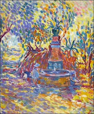 Qui est le peintre des "Jeunes filles à la fontaine, Saint-Tropez" ?