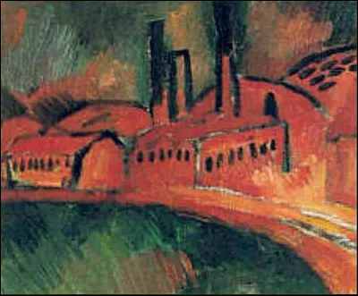 Voici l'usine à l'Estaque représentée par :