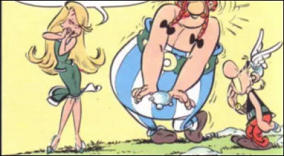 Quel est le nom de cette jeune fille "aussi légère qu'un menhir" selon Obélix ?
