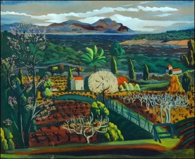 Qui a représenté ce paysage nommé "Les environs de Saint-Tropez" ?