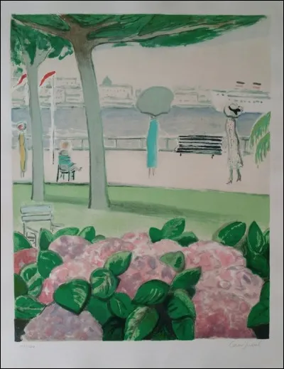 Qui a réalisé ce tableau intitulé "Cannes aux hortensias" ?