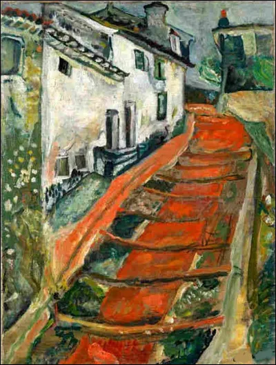 Qui a peint "L'Escalier rouge", à Cagnes ?