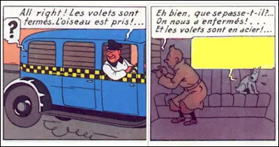 Dès son arrivée en Amérique, Tintin est confronté à de sérieux problèmes. Mais que "dit" Milou ?