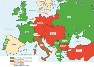 Pendant la Première Guerre mondiale les ennemis étaient...