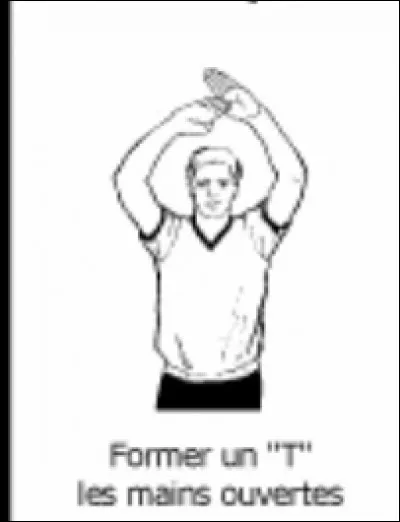 Former un T les mains ouvertes signifie...