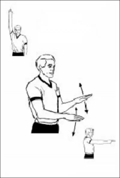 Lorsque l'arbitre fait ce signe il annonce...