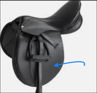 Quelle est la partie de la selle montrée par la flèche ?