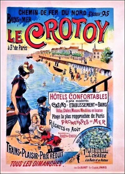 Le flot de villégiateurs et le nombre de stations s'accroissent, les stations en vogue se dotent très rapidement d'un guide comme les "Bains de Normandie". Les tous premiers guides Joane dont la maison Hachette gardera le nom, paraissent en quelle année ?