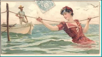 À la Belle Époque, ils sont rares les baigneurs qui savent nager. Certaines stations décident d'équiper leur plage de gros piquets de bois auxquels on fixe une corde. C'est la naissance des bains à la corde, mais les bains de lame qui nous viennent de Brighton séduisent le villégiateur. Qu'est-ce qu'un bain de lame ?