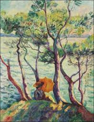 Quel fauviste a représenté sa femme, en 1906, sur cette toile intitulée ''Jeanne à l'ombrelle, Cavalière'' ?