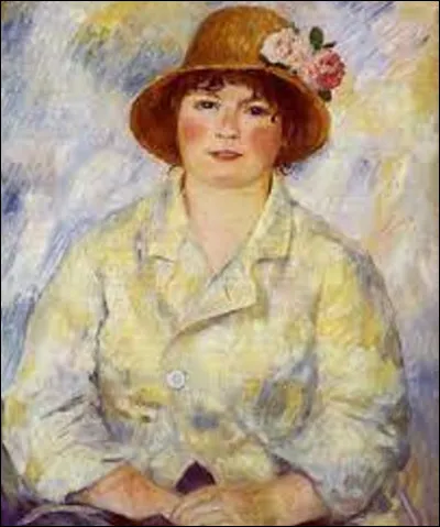 Aline Charigot, couturière et modèle, pose ici, vers 1885, pour son futur mari impressionniste qu'elle épousera en 1890. Quel artiste a représenté sa future femme sur cette toile ?