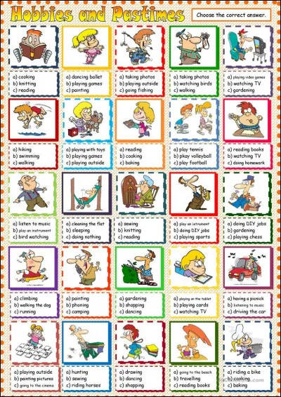 Quel est ton passe-temps ?