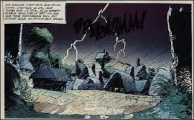 Au début de l'album "Le Devin", où les habitants du village sont-ils tous regroupés ?