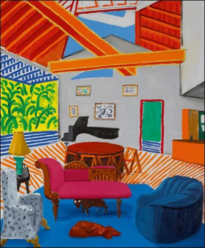 Qui est l'auteur de cette peinture colorée représentant un intérieur ?
