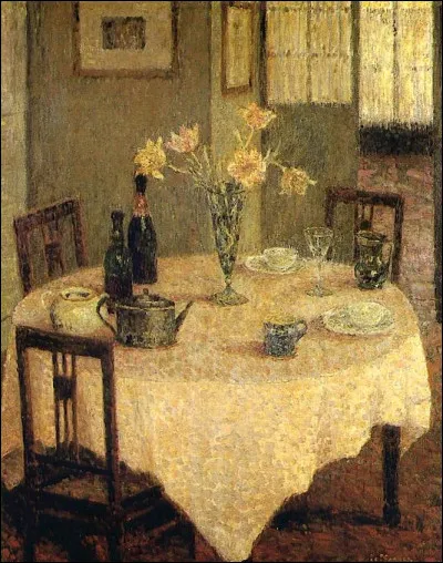 À qui doit-on "L'Intérieur à la nappe rose" ?