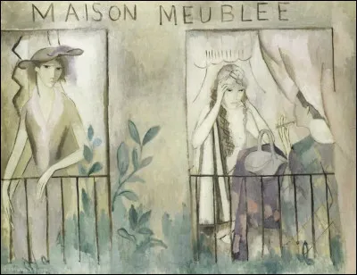 Sa peinture est intitulée "La Maison meublée" :