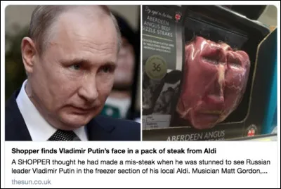 Pour ce consommateur qui faisait ses courses dans un supermarché Aldi et qui se retrouva bouche bée devant ce steak, ce fut comme qui dirait une rencontre du troisième type. Sauf que le "type" en question n'était pas le troisième, mais le dernier des derniers. Et c'était bien la première fois qu'un steak ressemblait à un boucher !