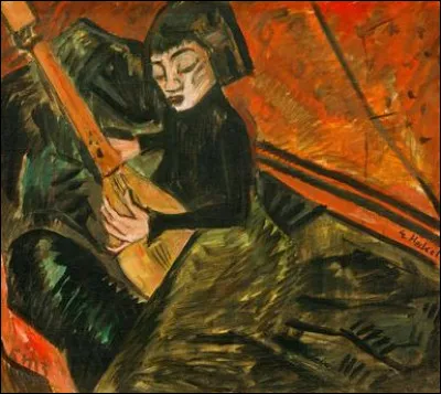 Qui a peint le tableau intitulé "Jeune fille jouant du luth" ?