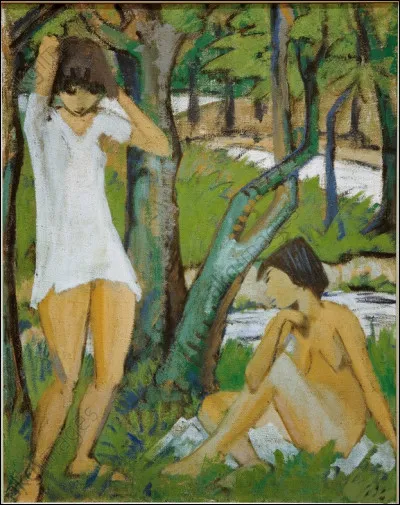 Qui a peint "deux Jeunes Filles à la baignade" ?