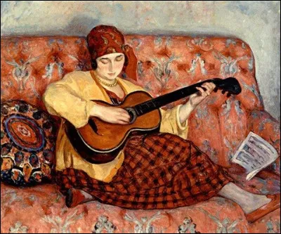 Qui a peint "Jeune Fille à la guitare" ?