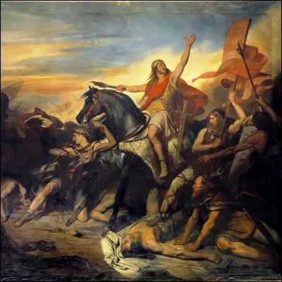 De quel roi Grégoire de Tours raconte-t-il le baptême par lévêque de Reims à la suite de sa victoire à la bataille de Tolbiac ?