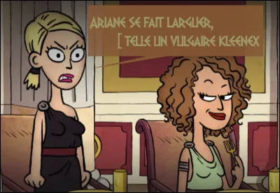 Soudain, Phèdre met fin à un repas de plats...titudes. Littéralement, elle déclame une tirade en lâchant un secret de famille ! Complétez celle-ci, en précisant à qui elle fait allusion.