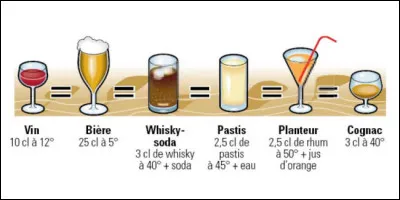 L'éthylotest sert à mesurer approximativement l'alcoolémie (alcool dans le sang) par la mesure du taux d'alcool dans l'air expiré.
Une alcoolémie supérieure à 0.8 g/L de sang vous vaudra...