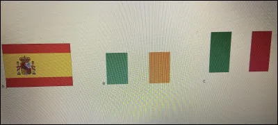 Parmi ces 3 drapeaux, lequel est le drapeau de l'Italie ?