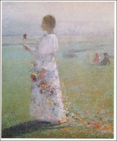 À qui doit-on "La Belle Jeune Fille marchant à travers les champs" ?
