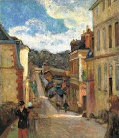 Ce tableau intitulé "Rue Jouvenet à Rouen" a-t-il été peint par Eugène Delacroix ?