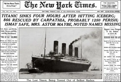 Le naufrage du Titanic : c'était il y a ...