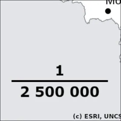 Quelle carte aura la plus grande &eacute;chelle lorsqu'elle a la taille d'une feuille A4 parmi ces quatre ?
