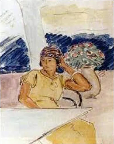 Qui a peint "Jeune femme au turban sur la terrasse" ?