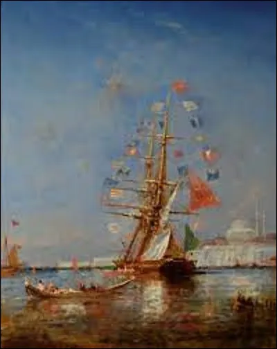 Peinture : 
Quel orientaliste a exécuté cette huile sur toile intitulée ''Le Bosphore'', en 1856 ?