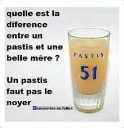 Cocktail : 
Parmi ces trois cocktails à base de pastis, lequel contient de la menthe ?