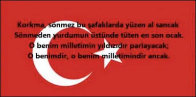 Quel est l�hymne national de la Turquie ?