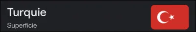Quelle est la superficie de la Turquie ?