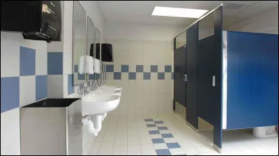Quelle est la couleur des portes des toilettes ?