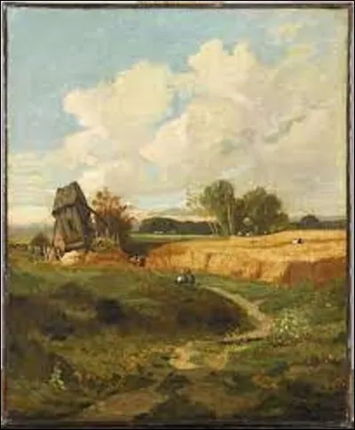 De ces trois peintres de l'école de Barbizon, lequel a peint ce tableau nommé ''Moulin et champ de blé'' vers 1835 ?