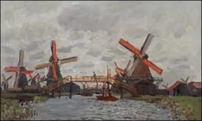 ''Moulins à Westzïjderveld, près de Zeldam'' est une toile impressionniste exécutée en 1871. Parmi ces trois peintres de ce mouvement, lequel a réalisé ce tableau ?