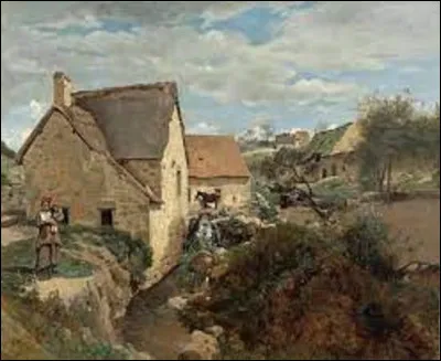 En 1831, quel réaliste a immortalisé cette scène qu'il a appelée ''Chaumières et Moulins au bord d'un torrent'' ?