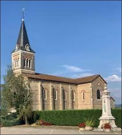 Vous avez sur cette image l'&eacute;glise Saint-Th&eacute;odore, &agrave; Domsure. Commune d'Auvergne-Rh&ocirc;ne-Alpes, dans l'aire d'attraction Burgienne, elle se situe dans le d&eacute;partement ...